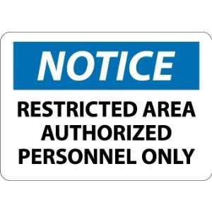  SIGNS RESTRICTED AREA AUTHORIZED PERSONNEL