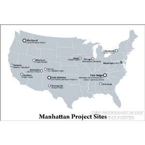 Manhattan Project Sites   24x36 Poster