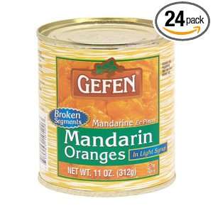 Gefen Mandarin Oranges, Broken, Passover, 11 ounces (Pack of 24 