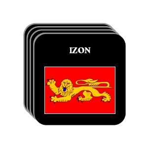  Aquitaine   IZON Set of 4 Mini Mousepad Coasters 