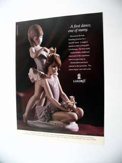 Lladro First Ballet Porcelain Figurine 1990 print Ad  