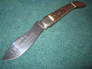 Jim Bowie Carl Schlieper Eye Brand Folding Hunter Stag Pocket Knife 