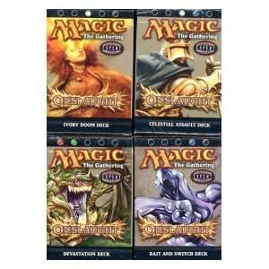  Magic the Gathering   Onslaught Theme Deck Set Of 4 Toys 