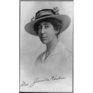  Jeannette P Rankin,1880 1973,1st woman in US congress 