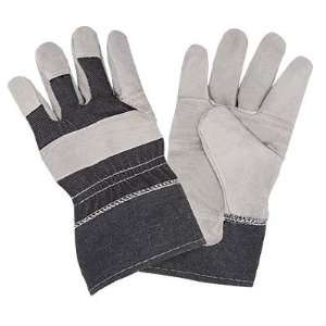 Denim Back, Shoulder Leather Palm, Safety Cuff Gloves (QTY/12)  