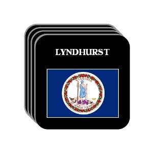  US State Flag   LYNDHURST, Virginia (VA) Set of 4 Mini 