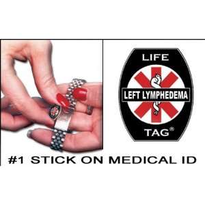  Left Lymphedema Medical ID Tags 5 pack Health & Personal 