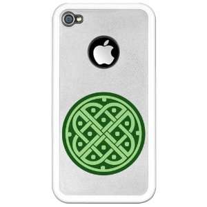  iPhone 4 Clear Case White Celtic Knot Interlinking 