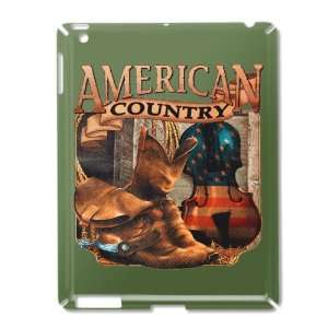  iPad 2 Case Green of American Country Boots And Fiddle 