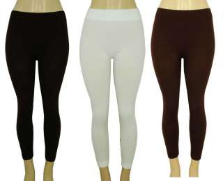 Womens Solid Color Leggings~3 Colors, ONESIZE  