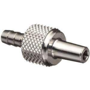 Luer Stainless Steel 316 Male Luer Connector , For 1/8 Tube, Barb O.D 