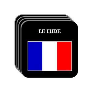  France   LE LUDE Set of 4 Mini Mousepad Coasters 