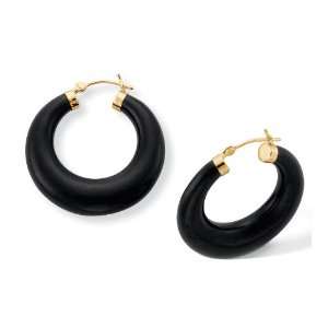   over Silver Reconstituted Onyx Hoop Earrings Lux Jewelers Jewelry