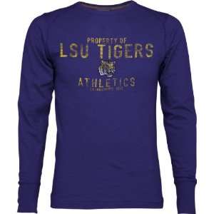  LSU Tigers Purple Classic Slub Long Sleeve Crew Sports 