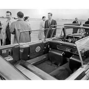 President Kennedys 1961 Stretch Limousine At Love Field Before Fatal 