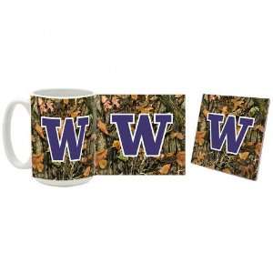  Washington Huskies Camouflage Mug and Coaster Set Sports 