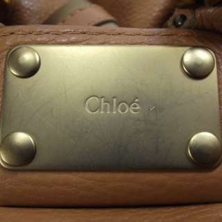 CHLOE Leather Front Pocket PADDINGTON Bag Purse Tan  