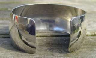 RARE SIGNED KALO HAND HAMMERED STERLING SILVER CUFF BRACELET NICE 