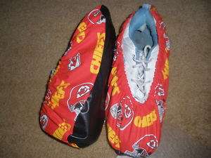 KANSAS CITY CHIEFS BOWLING SHOE COVERS MED, LG OR XL  