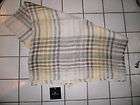 Aquascutum Linen Check Scarf in Yellow & Grey. New with Tag. RRP £80 