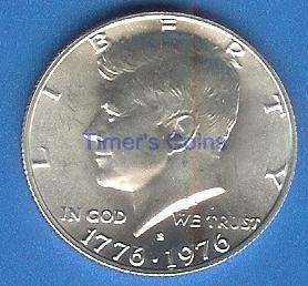 1976 40% Silver BU Uncirculated Kennedy Half Dollar  