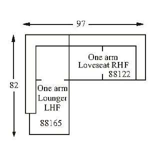  Lind 881 5 Sectional Sofa Arrangement (2 pieces) (Price is 