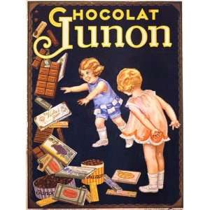  CHOCOLAT CHOCOLATE GIRLS CHILDREN JUNON 15 X 18 VINTAGE 
