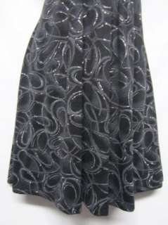 BETSEY JOHNSON Black Gray Silver Swirl Dress P XS NWT  