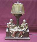 1940s/50s Colonial/Victorian Couple Lamp George/Martha Washington 
