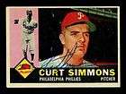 1960 TOPPS CURT SIMMONS #451 PHILLIES SIGNED BOLD