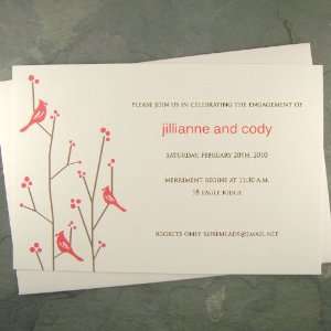 snow & graham cardinals imprintable invitation, announcement, greeting