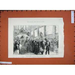   1883 Commencement Michaelmas New Law Courts Old Print