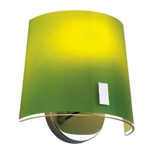  Eurofase 16619 033 Lati 1 Light Wall Sconce, Chrome/Green 