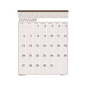  Large Print Monthly Wall Calendar in Punched Leatherette 