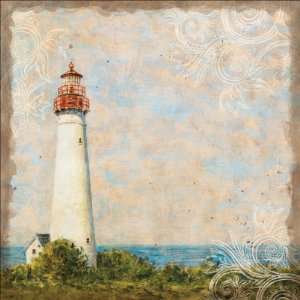  Travel Frothed Paper 12X12 Lighthouse