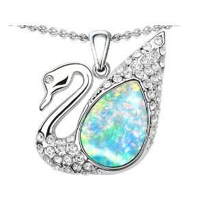   Lab Created Opal. Free 18 Inch Silver Chain, Free Gift Box. Jewelry