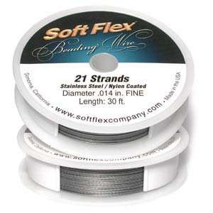 Soft Flex Beading Wire, Clear, .014, 30 Feet Arts 