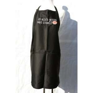  Black Embroidered Apron It Aint Gonna Eat Itself with 