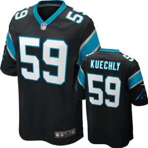  Luke Kuechly #1 Draft Pick Jersey Home Black Game Replica 