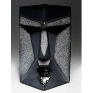  Large Crystal Black Kubik Vase by Mats Jonasson Kitchen 