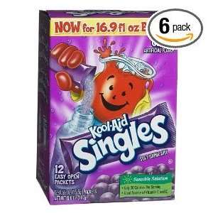  Kool Aid Singles Grape, 12 Count (Pack of 6) Everything 
