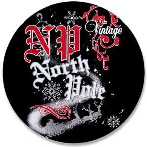  3.5 Button Christmas Vintage North Pole Santa Claus 