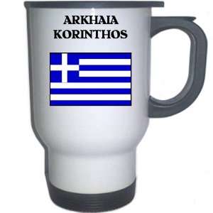  Greece   ARKHAIA KORINTHOS White Stainless Steel Mug 