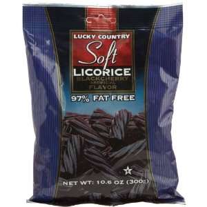 Lucky Country Black Cherry Licorice 10.6oz Bag  Grocery 
