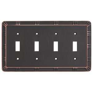 Liberty Hardware 135872 Gatsby Bronze with Copper Highlights Switch Pl