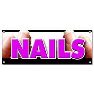   NAILS BANNER SIGN nail salon manicure spa signs Patio, Lawn & Garden