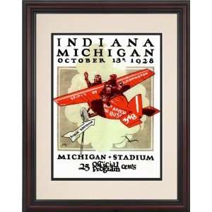  1928 Michigan Wolverines vs Indiana Hoosiers 8 1/2 x 11 