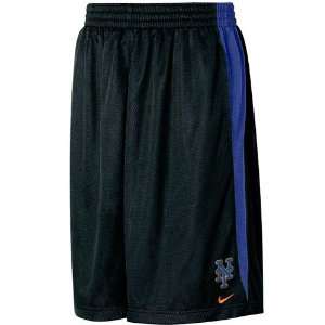  Nike New York Mets Black Rundown Mesh Shorts Sports 