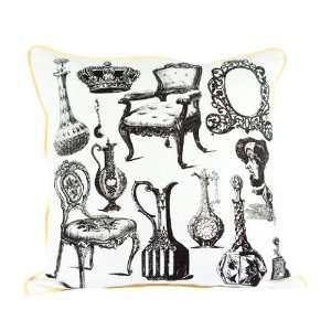 Room Service Hollywood Regency Victorian Objects Pillow, 20 inches x 