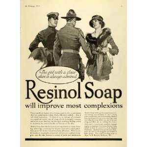  1918 Ad Resinol Soap State Patrol Police Officers Skin 